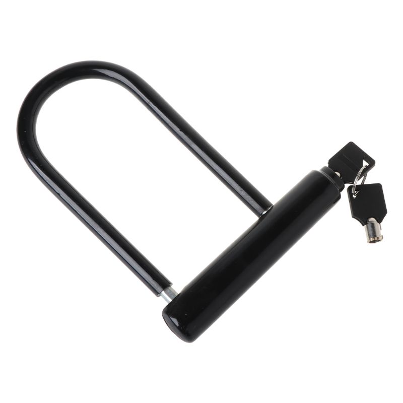 U-Schloss Fahrrad Fahrrad Motorrad Radfahren Roller Sicherheit Stahlkette + 2 Schlüssel Neu – Detail 9
