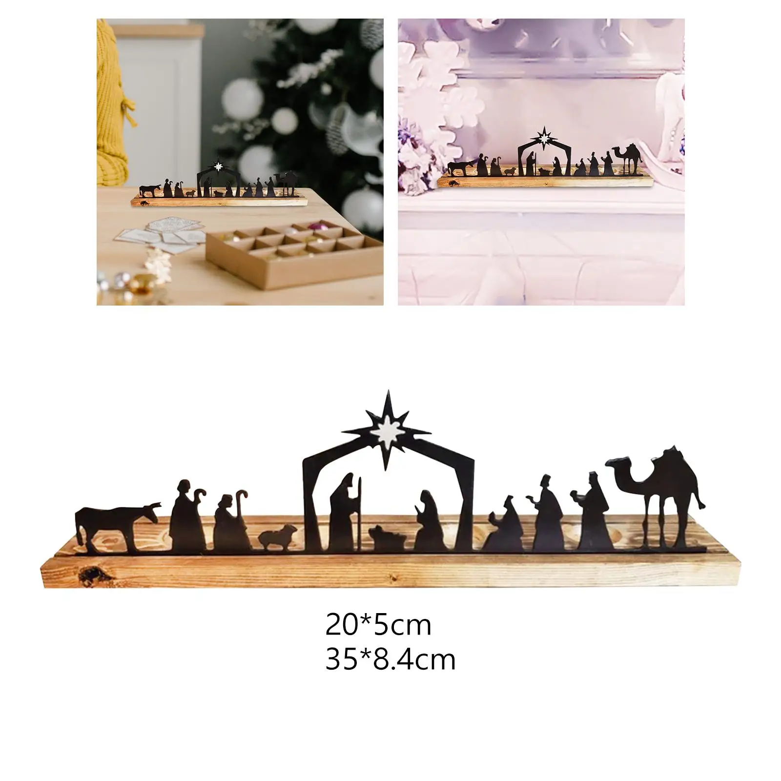 Christmas Nativity Metal Set Crafts Nativity Sets for Garden Office Chapel