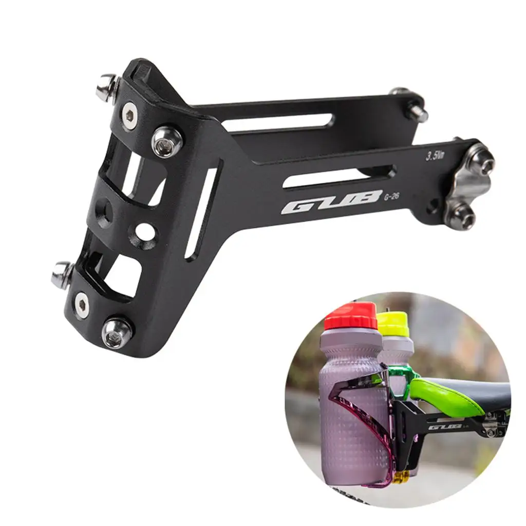 Solid Bike Water Bottle Cage Adapter Mount Bracket Seatpost Rack Accessories