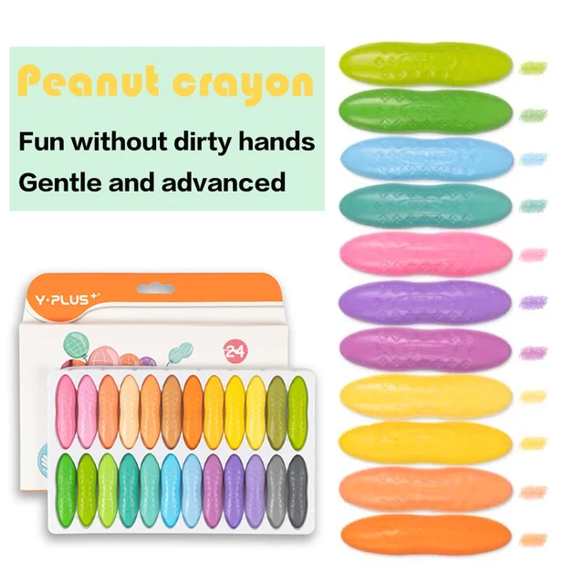 24 Colors Peanut Crayon for Toddlers Babies,Non-Toxic Safe Washable Palm  Grip Bath Crayons for Kids Ages 2-6 Girls Boys, Hobbies & Toys, Toys &  Games on Carousell