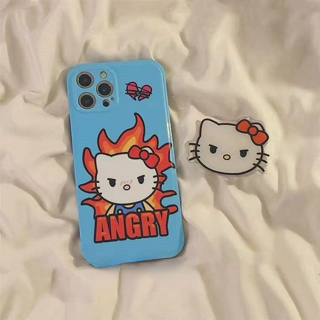 Get Your Hello Kitty Custom T-shirts Or Phone Cases - Angry Hello