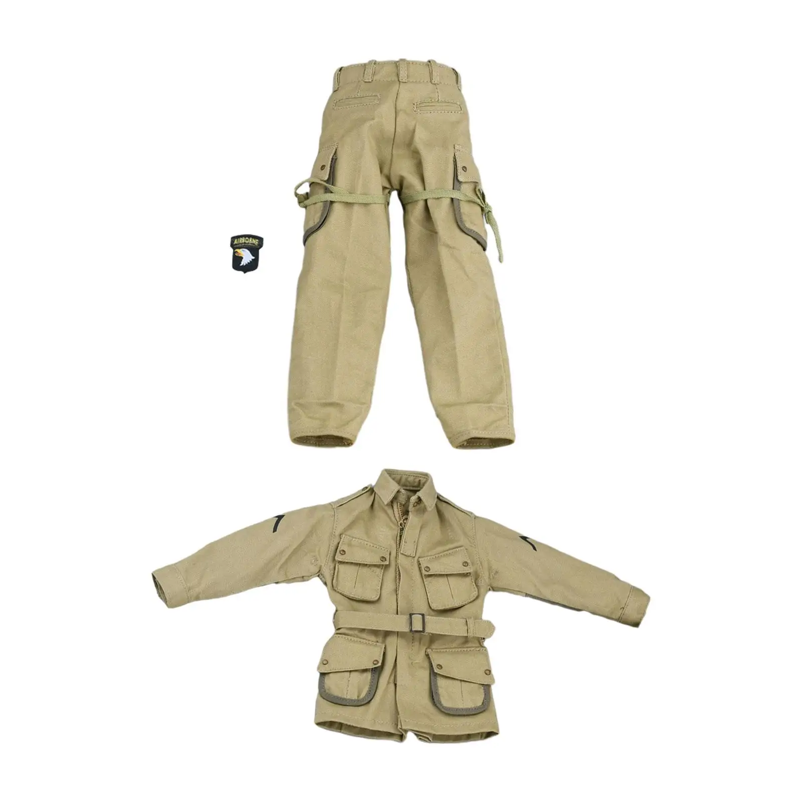 1/6 Scale Clothes Mini Coat Pant Cosplay Outfit, Retro Fashion Uniform Model for