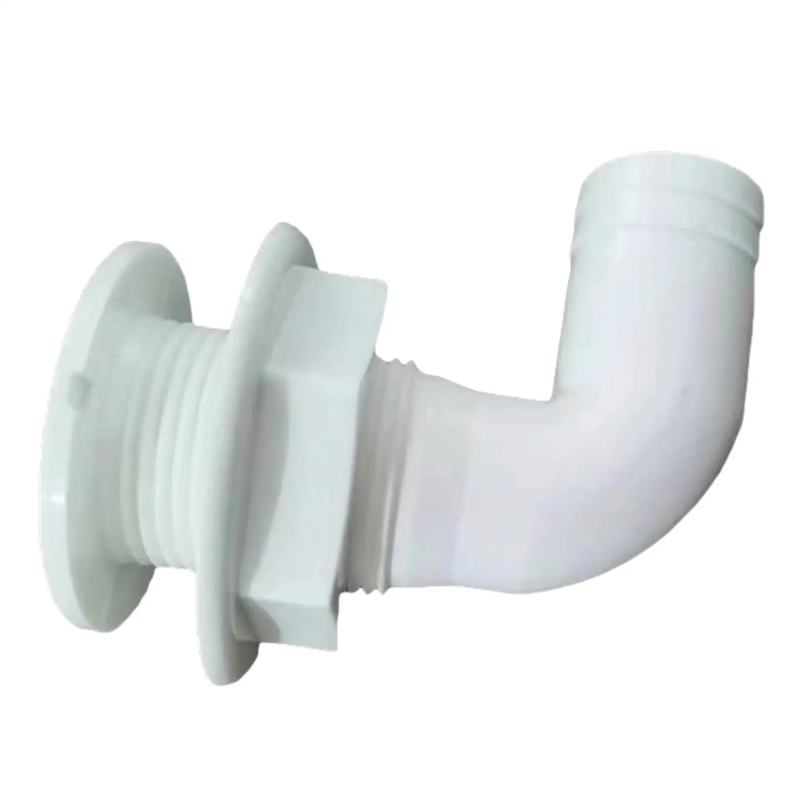 90 Degree thru Hull Fitting PP Boat Plumbing Fittings for Convenient Installation Durable Stable Repairing Accessory Replacement
