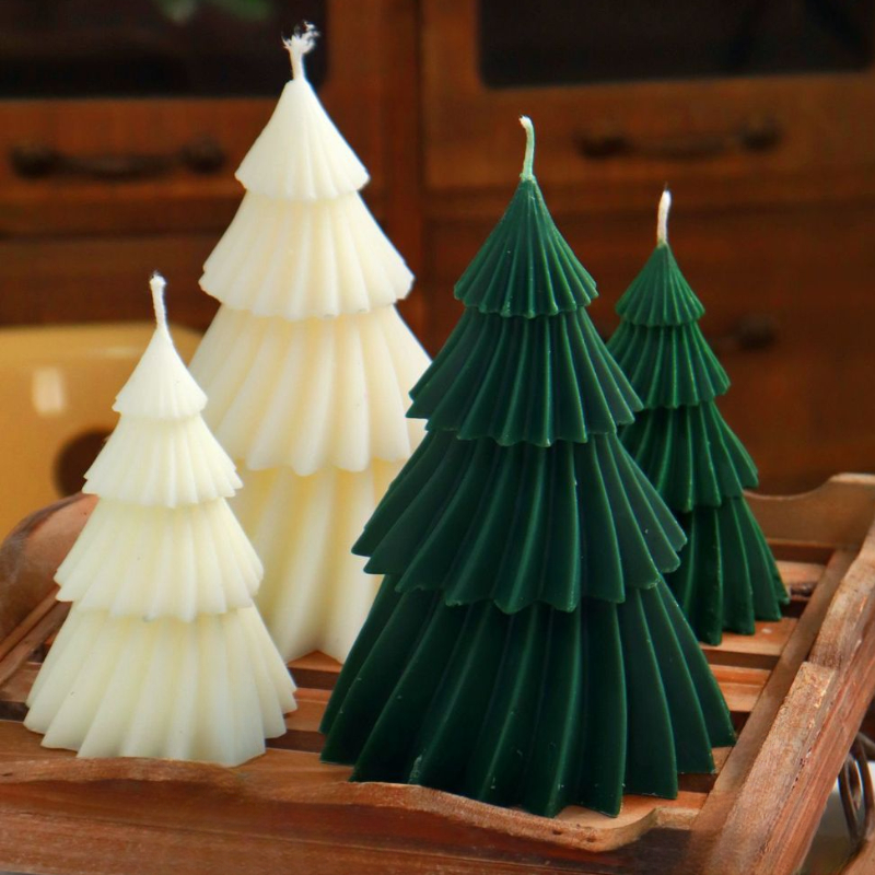 Description Picture 3 of item3D  Christmas Tree Candle Silicone Mold DIY Christmas Candle Making Handmade Soap Plaster Resin Mold Christmas Gift Home Decor