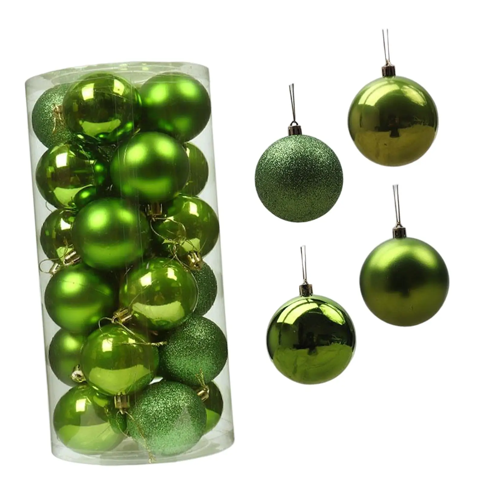 24x Christmas Tree Ornaments Shatterproof Xmas Tree Decorations Baubles 6cm Balls for Festival Indoor Wedding Decoration