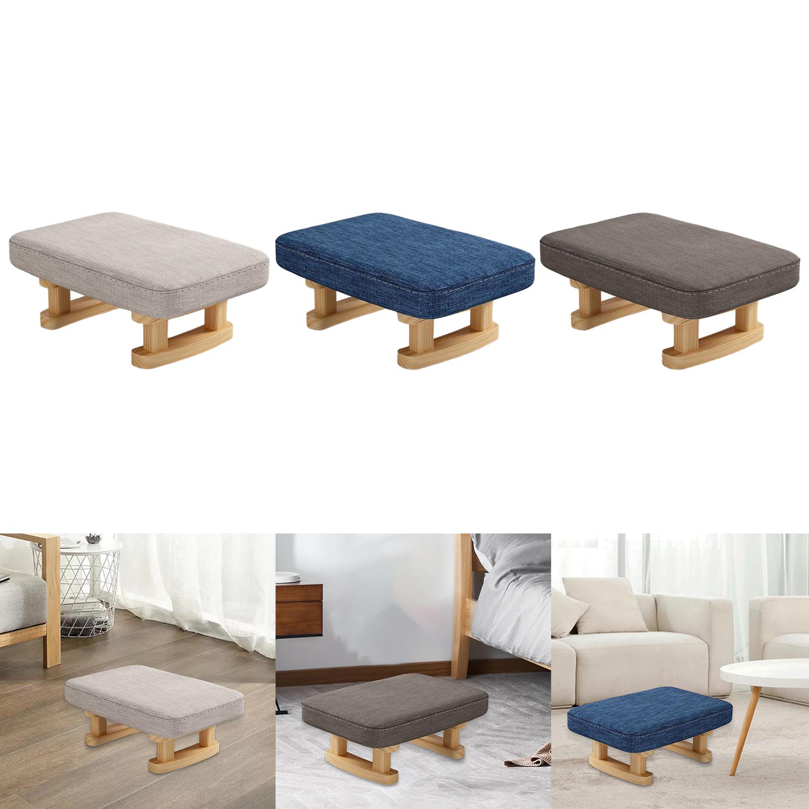 Padded Footstool Bench Shoes Changing Chair Modern Rectangle Chair Step Stool for Office Playroom Bedroom Dining Living