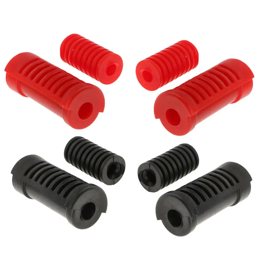 8Pcs Motorcycle Gear  er Lever Rod & Footrest Pedal Rubber Covers