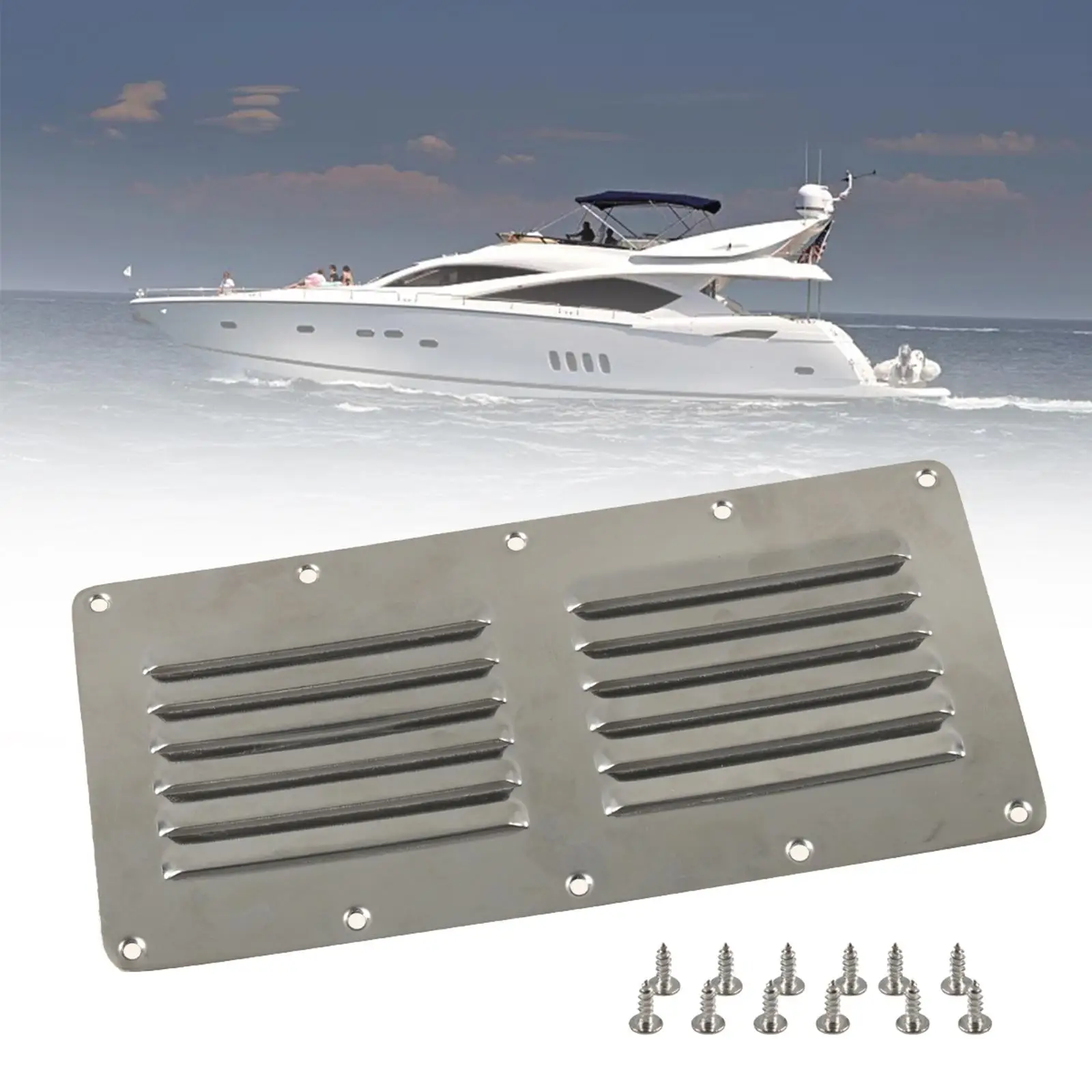 Boat Louver Vent Polished Stable Performance Direct Replaces Erosion Resistant Parts Stainless Steel Accessory for Boat RV