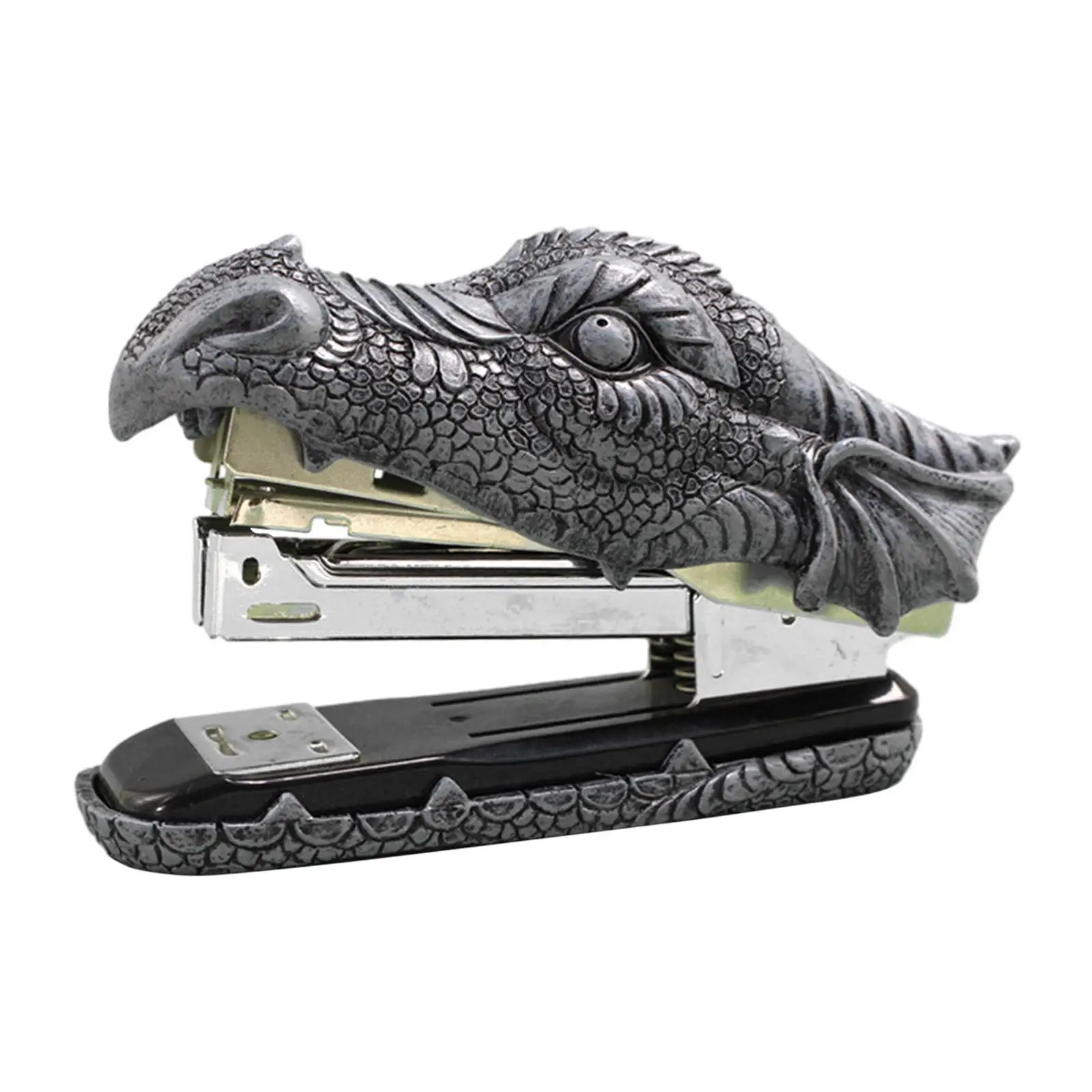 Dragon Head Stapler Office Desktop Accessory Home Decor Resin Stationery Collectible