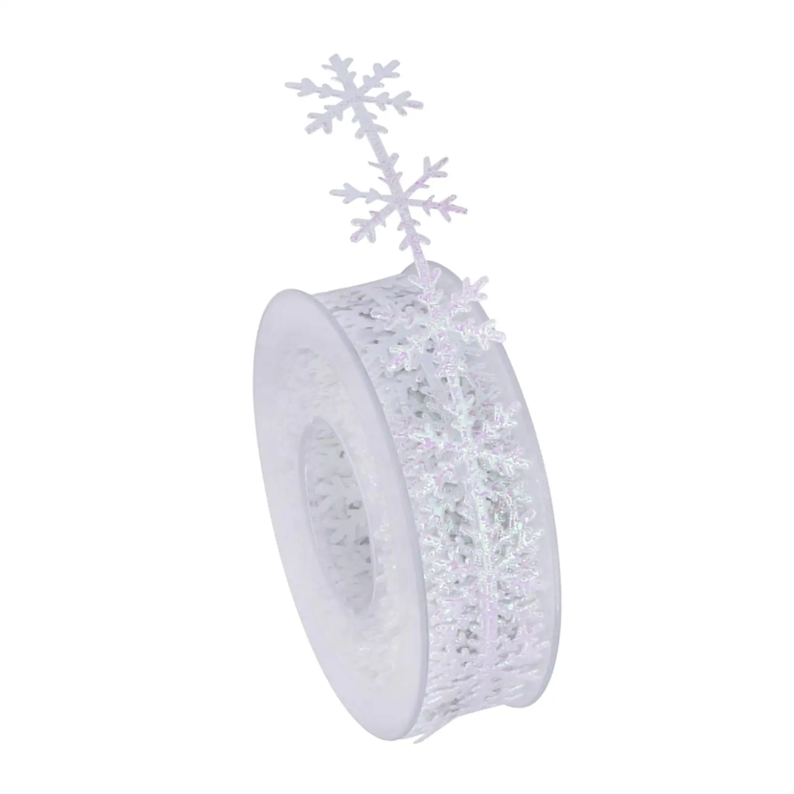 White Snowflake Ribbon Lace Embellishment 2.5Cmx10M Trim Ribbon for Wedding Valentine`S Day Birthday Party Favor Supplies Decor