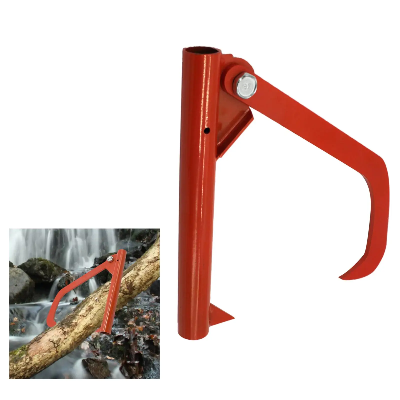 Cant Hook Log Lifter Hook Practical Woodworking Carbon Steel Tool Rustproof Logging Forestry for Garden Patio Backyard