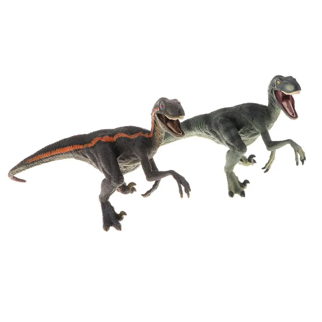 7pcs Reptile  Animal Figure Kid Toy Dinosaur Velociraptor Model