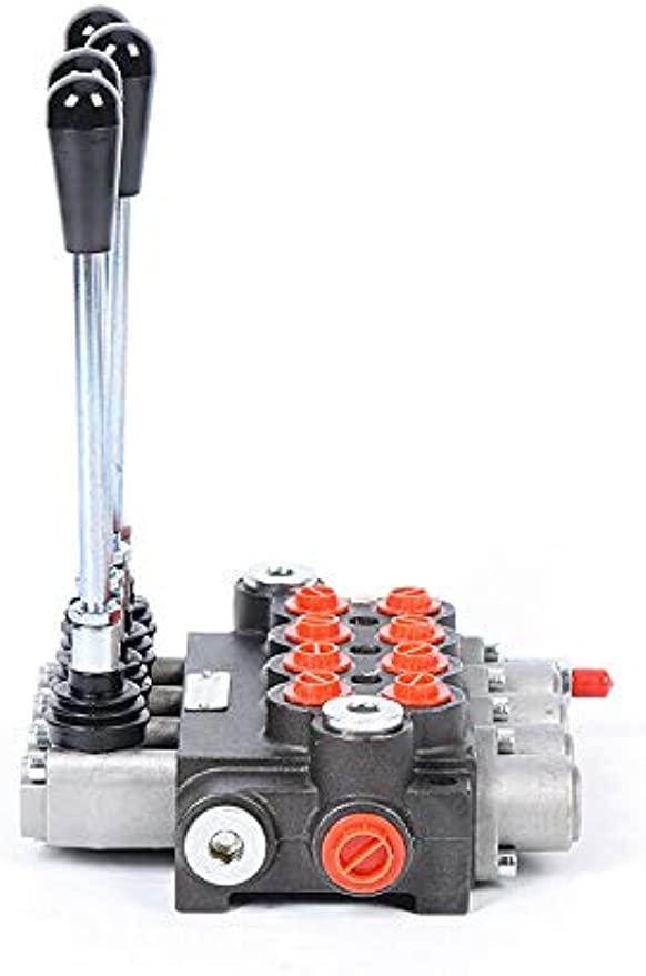 Hydraulic manual control valve 4-fold 40L for double acting cylinders DE