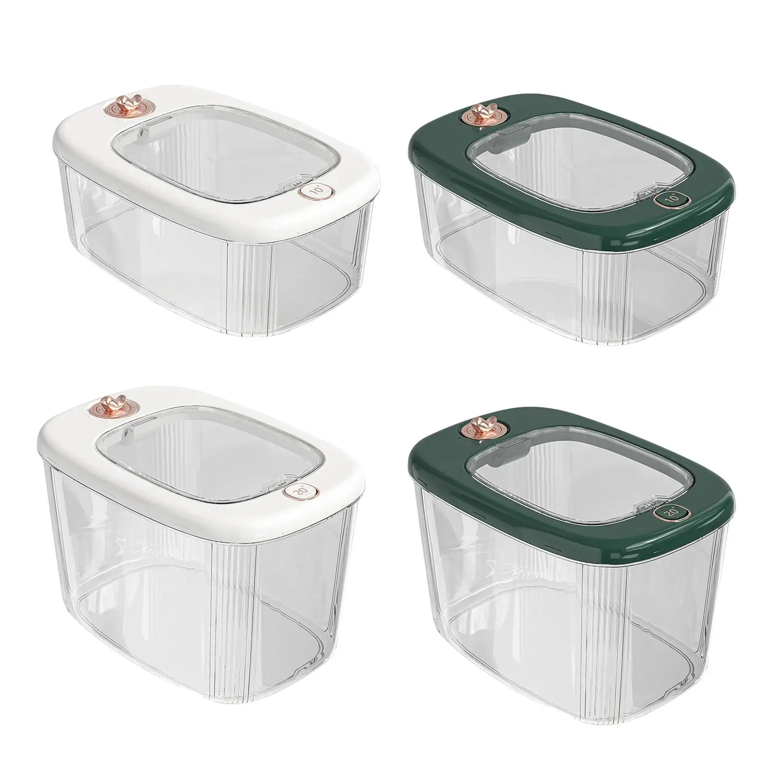 Sealed Rice Box Multifunctional Large Capacity push button Clear Food Storage Canister for Dried Fruits Rice cereal