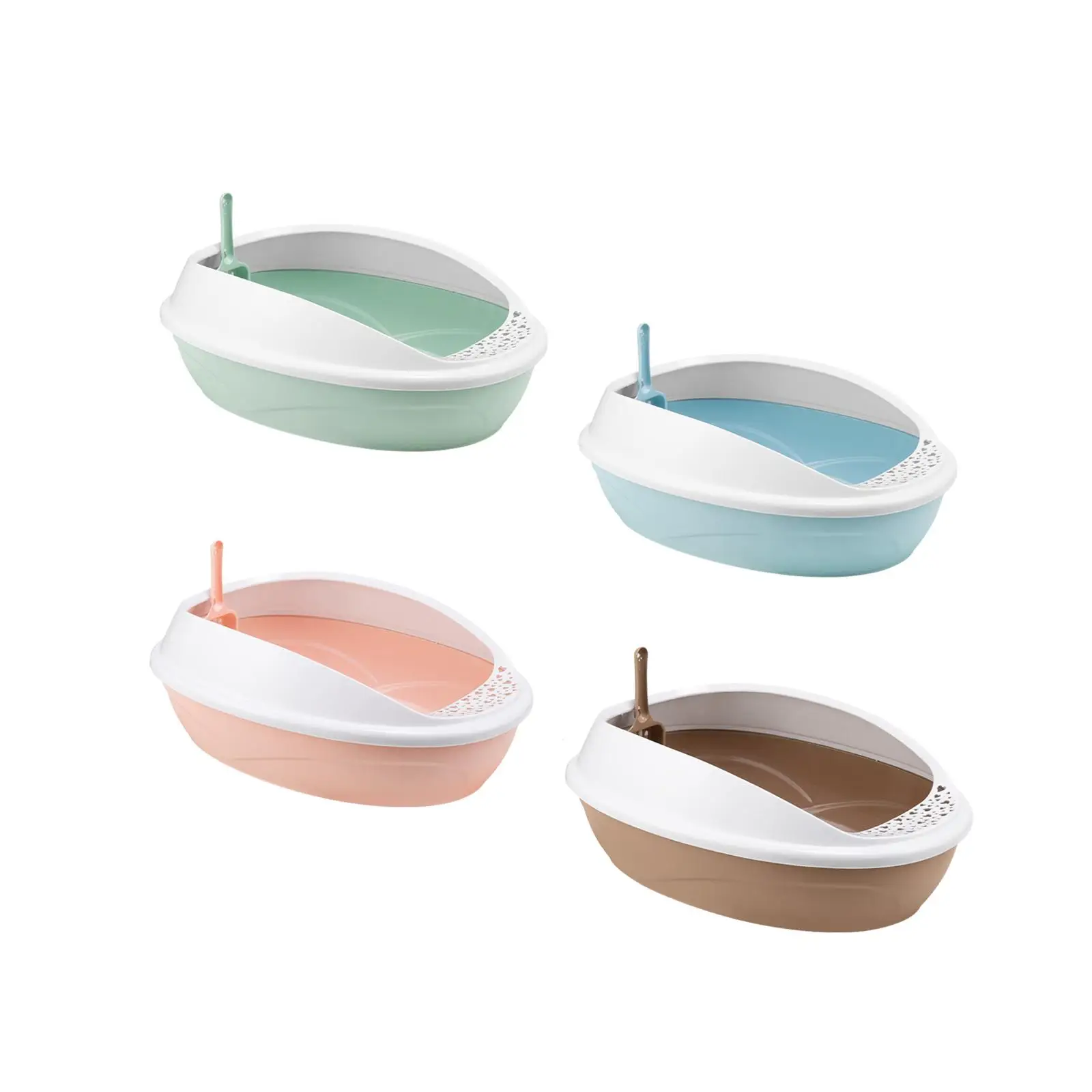 Cat Litter Basin and Removable Rim Bedpan Open Top Pet Litter Tray High Sided Cat Litter Tray for for All Kinds of Cat Litter