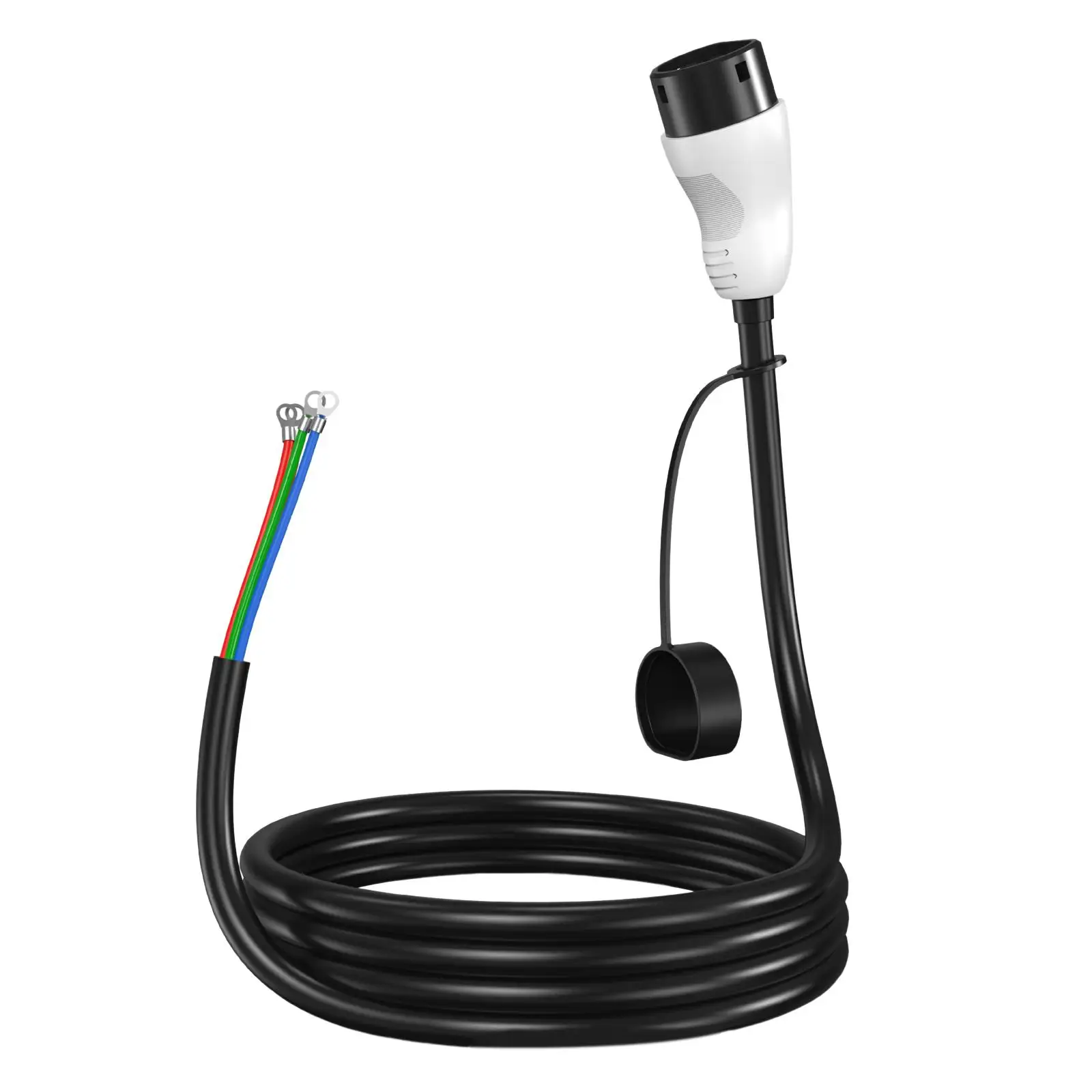 ev Charging Cable Car Charging Station Wire Male Plug Charging Parts 16ft EU Standard Waterproof Single Phase Flexible
