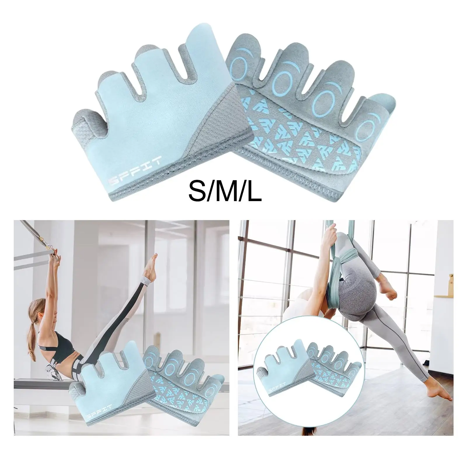 2Pcs Half Finger Workout Gloves Women Yoga Gloves Weight Lifting Gloves Half Palm Non Slip for Exercise Power Lifting Dumbbell