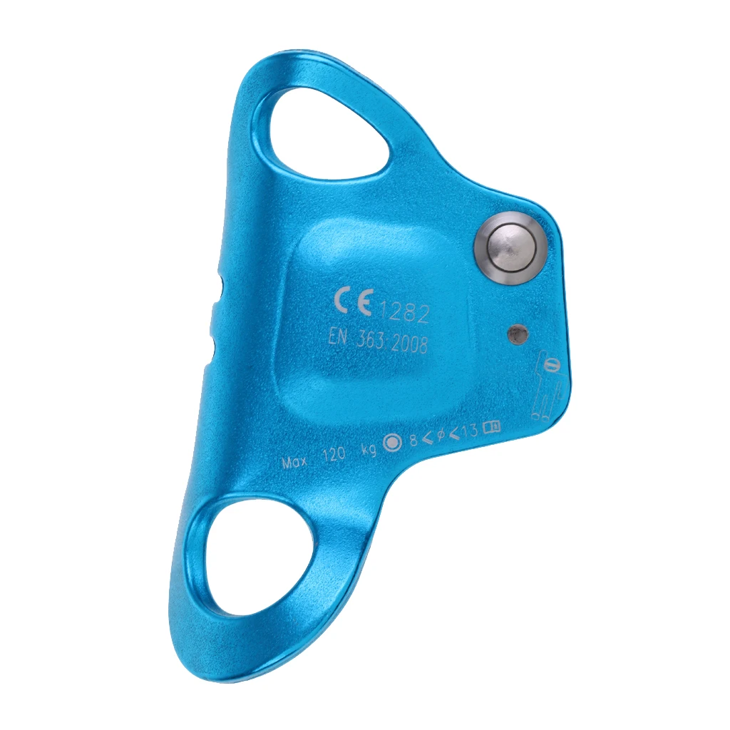 Blue 3.9`` x 2.4`` Arborist Climbing Aluminum Alloy Chest Ascender Fits 8-13mm Rope Access