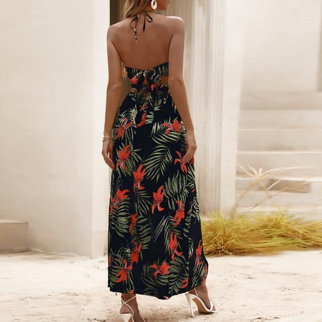 Sexy Summer Party Dress Women Fashion Bow Straps High Waist