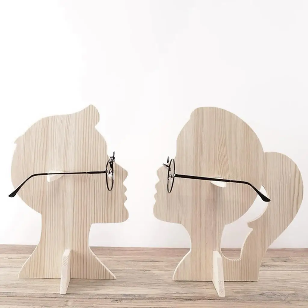 Office Home Decor Wood Sunglasses Eyeglass Ra Display Stand Desk Holder