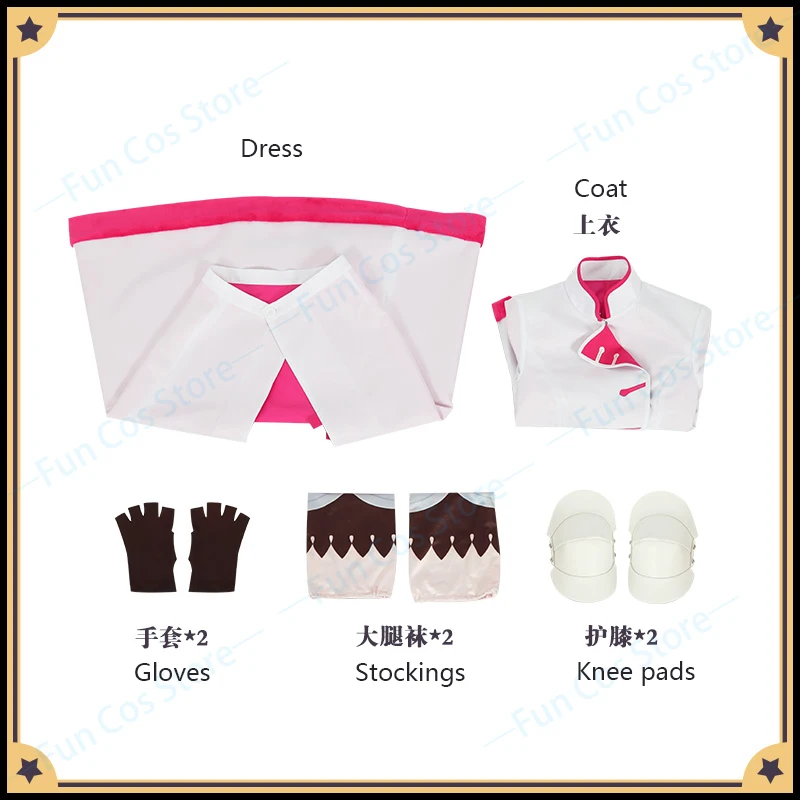 The Case Study of Vanitas Jeanne The Hellfire Witch Cosplay Costume Wig Gloves Knee Pads Stockings Anime Short Pale Pink Hair halloween costumes