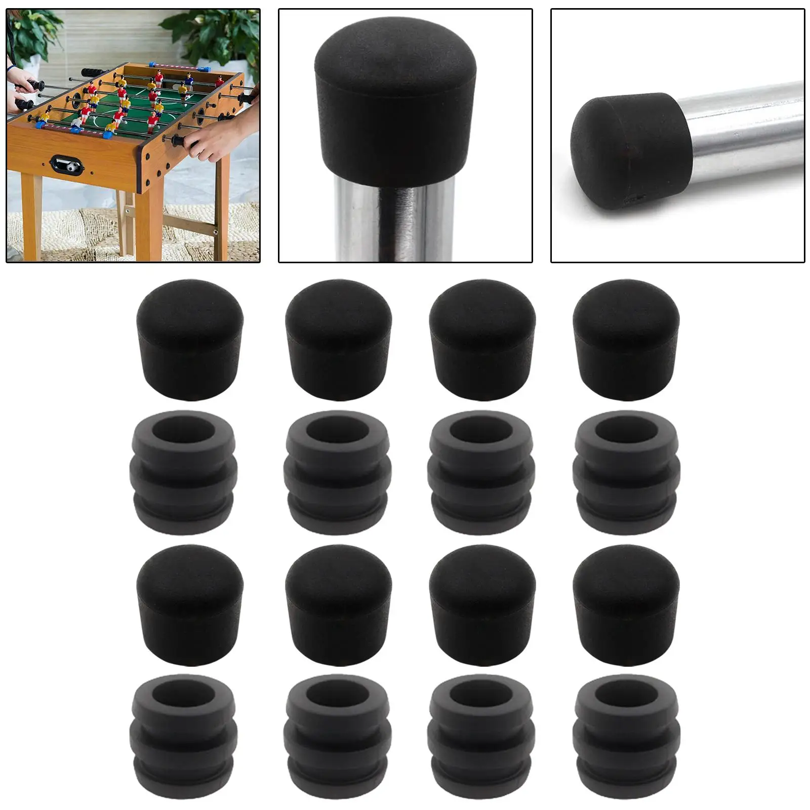 Rod Bumpers End Caps Table Soccer Durable Universal Plastic Parts Standard Foosball Tables Fussball Rod Bumper Buffer