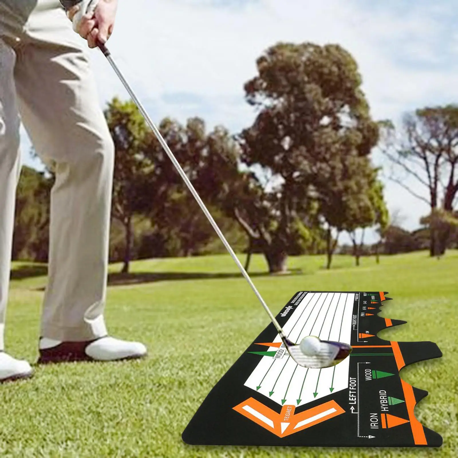 Golf Training Mat Indoor Outdoor Position Correction Trainer Gesture Alignment