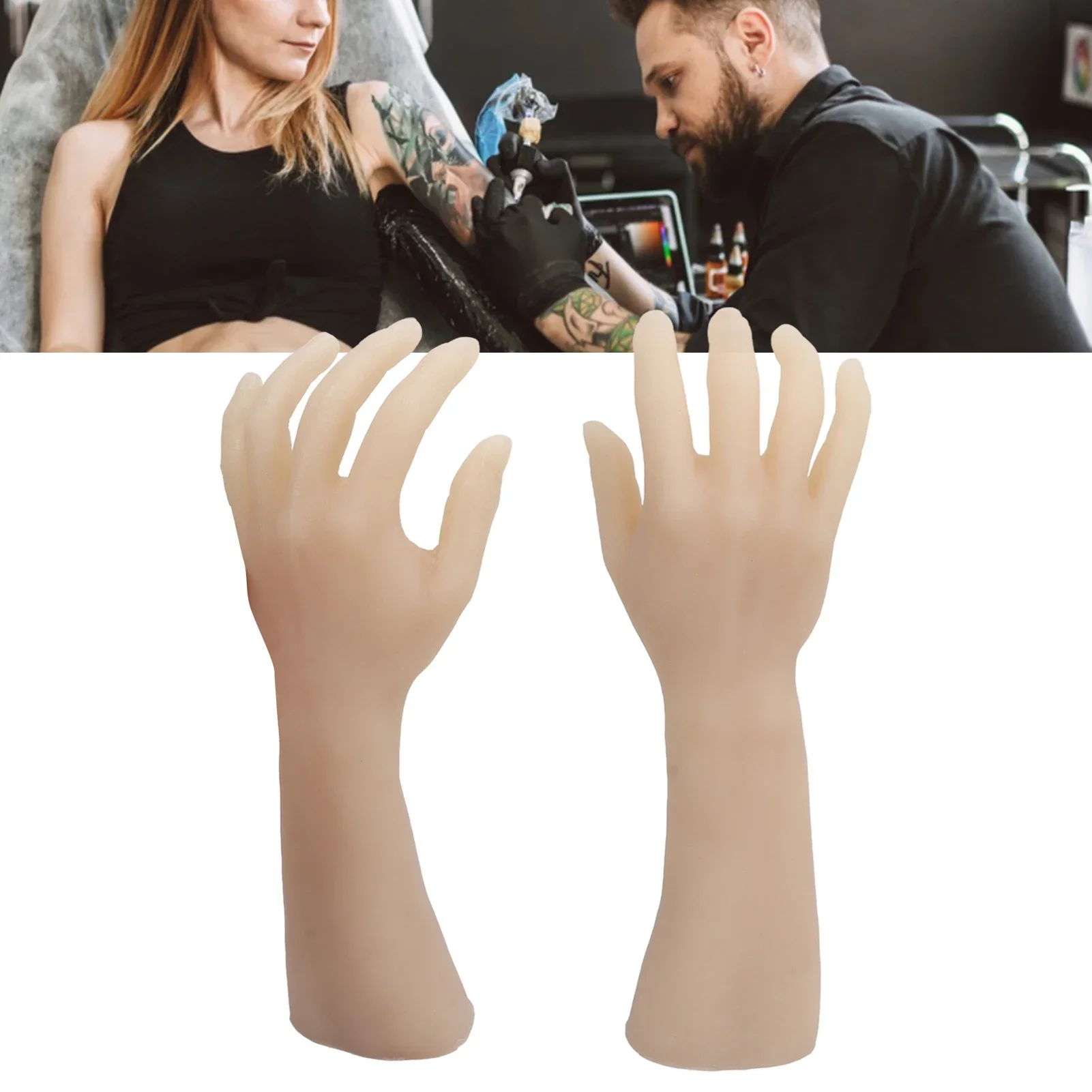 Best of Tattoo Practice Silicone Arm Nail Practice Hand Model Tattoo Accessory Displaying Soft Simulation Prosthetic Hand Model Makeup Reviews & Tips