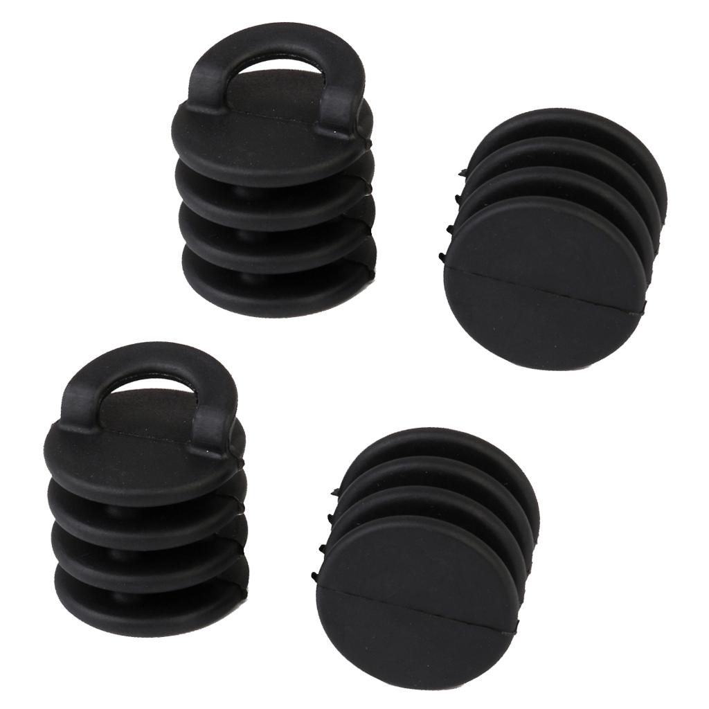 4 Pieces Kayak Scuppers Plug Lenzstopfen Stopper Bilgestopfen, Black