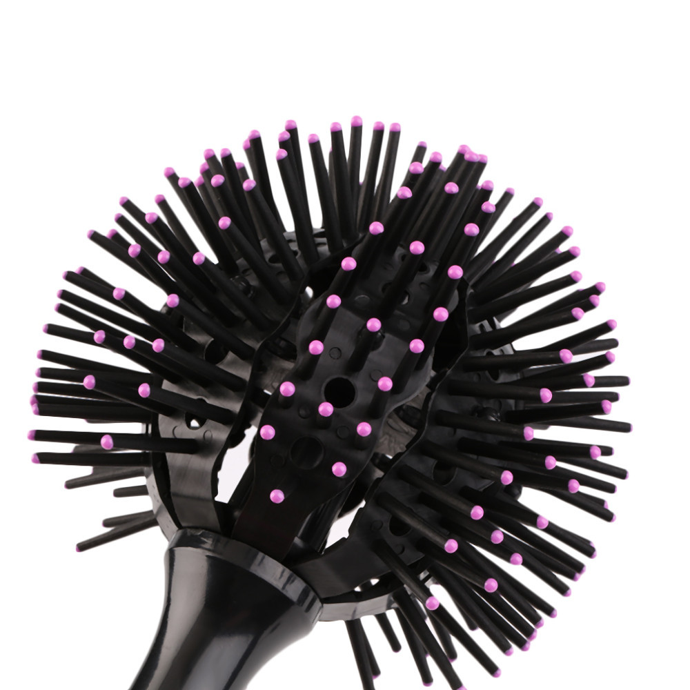 Description Picture 6 of item1pc New 3D Round Hair Comb Hair Brush Salon Styling 360 Degree Ball Hairdressing Tools Detangling Hair Brush Heat Resistant Comb
