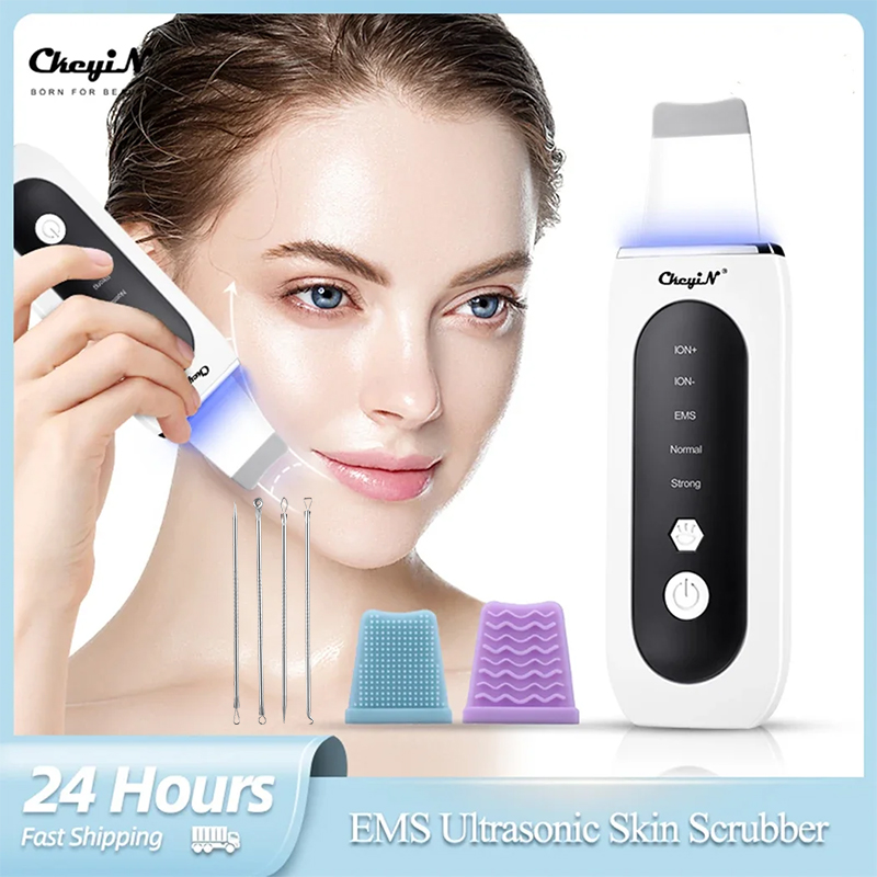 Best of CkeyiN EMS Ultrasonic Skin Scrubber Ionic Lifting Tightening Cleaner Peeling Exfoliating Blackhead Remover Skin Cleaning Device Reviews & Tips