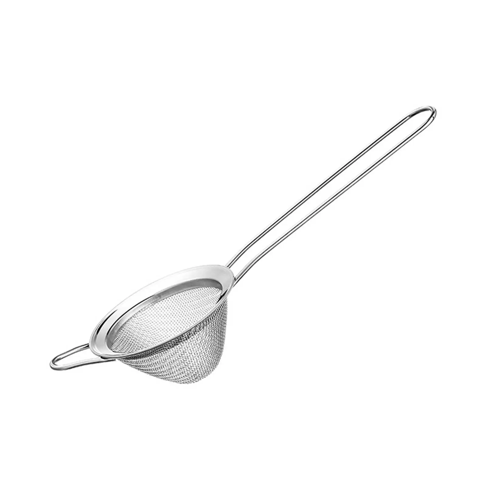 Metal Bar Conical Sieve Tea Strainer Cone Shaped Skimmer Long Handle 7.87inch