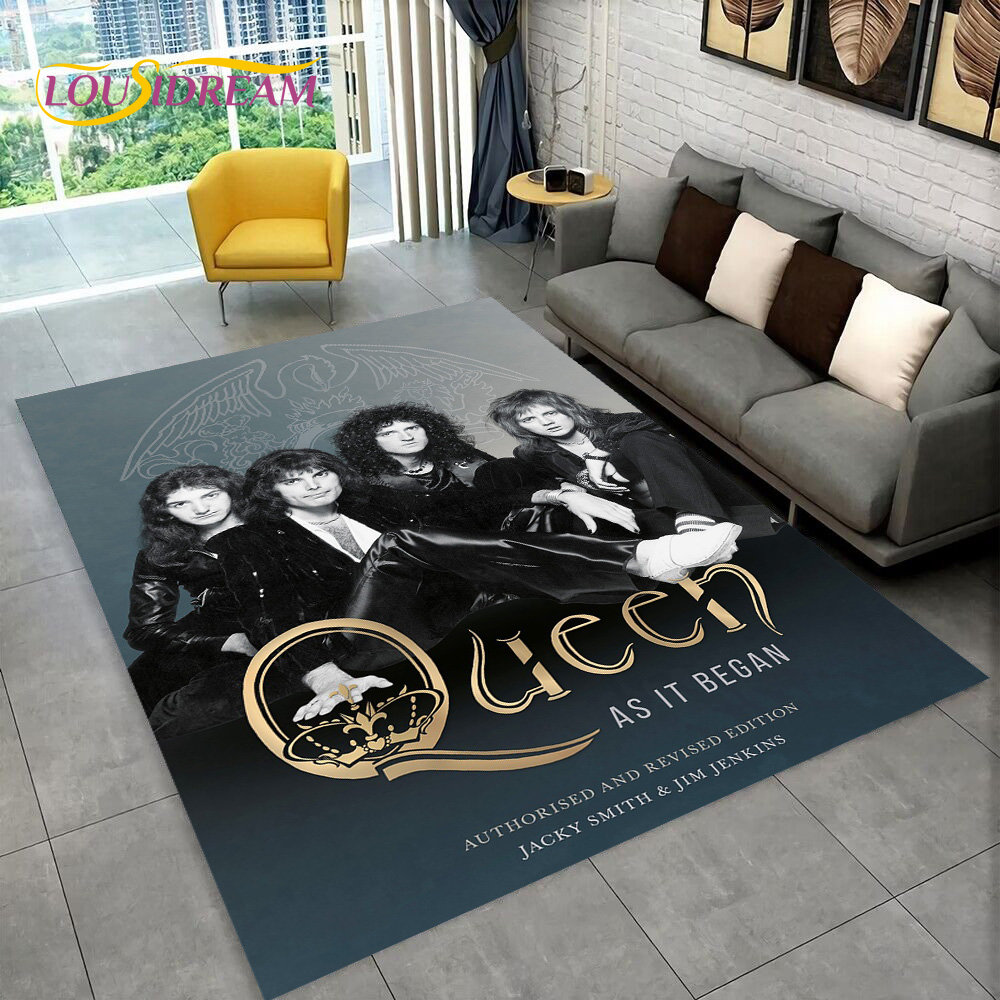 quarto, Queen-Tapete de área de banda rock,