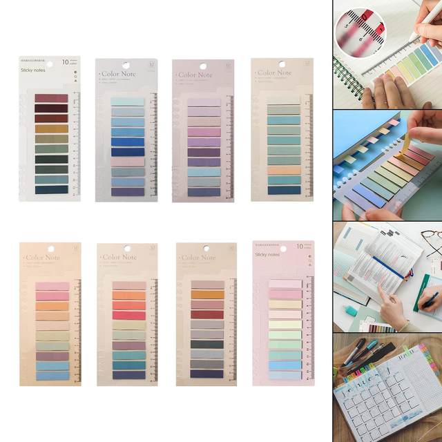 6 Sets Colorful Sticky Notes Marker Stickers Book Tabs Books Annotation  Supplies Page Mats The Pet Memo Pad Student For - AliExpress