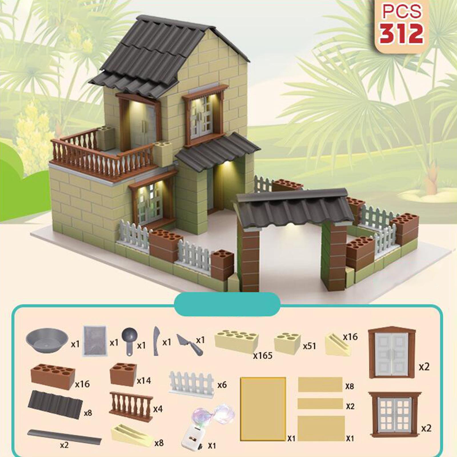 Unfinished Miniature House DIY Kit Model Building Kit Party Favor DIY Project for Living Room Home Shelf Decoration Collection