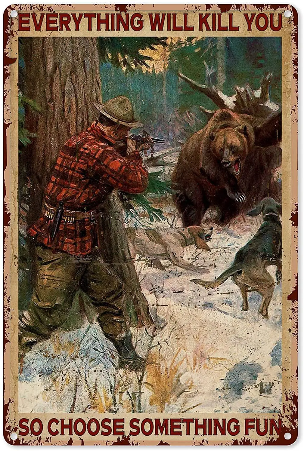 картинки про охотников в лесу