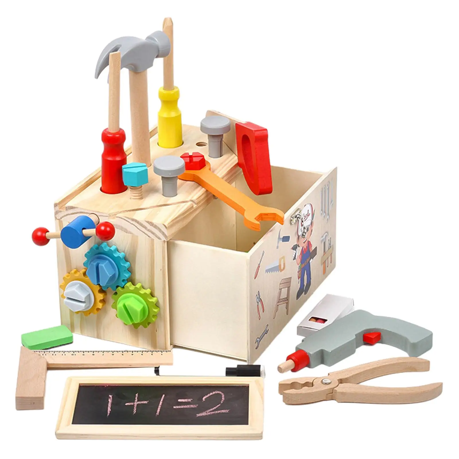 Simulation Disassembly Carpenter Tool Construction Building Tools Children`s Repair Tool Kits for 3 Year Old up Party Favors
