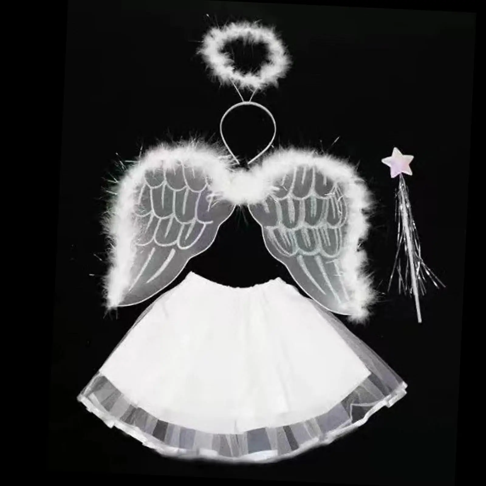 Angel Costume for Girls Cute Kids Cosplay Halloween Cosplay Costumes for Festival Role Play Birthday Stage Performance Carnival