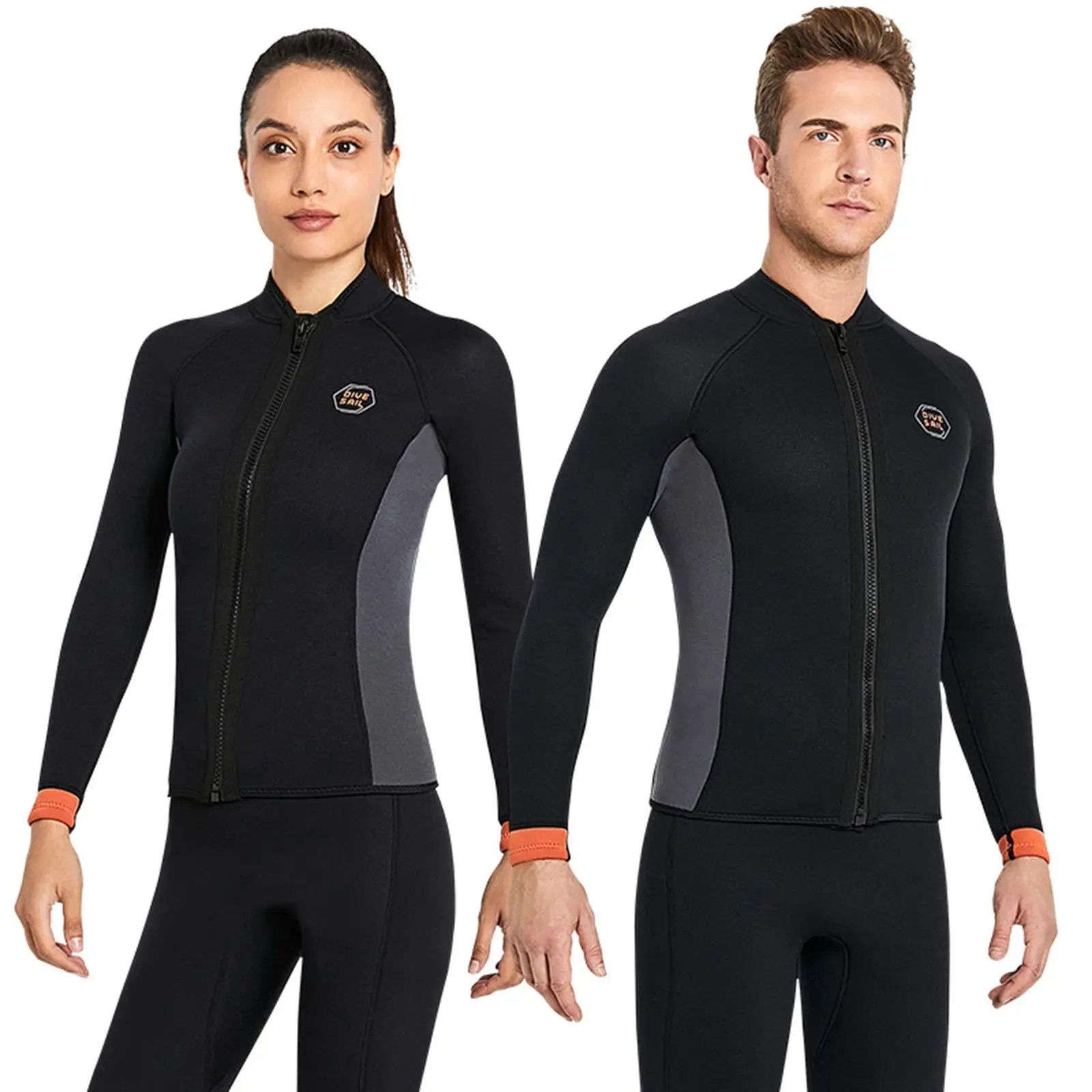 3mm Neoprene Wetsuit Tops Diving Sports Suit Long Sleeve Swimsuits Swimming Swimwear for Water Sports Scuba Diving Snorkeling