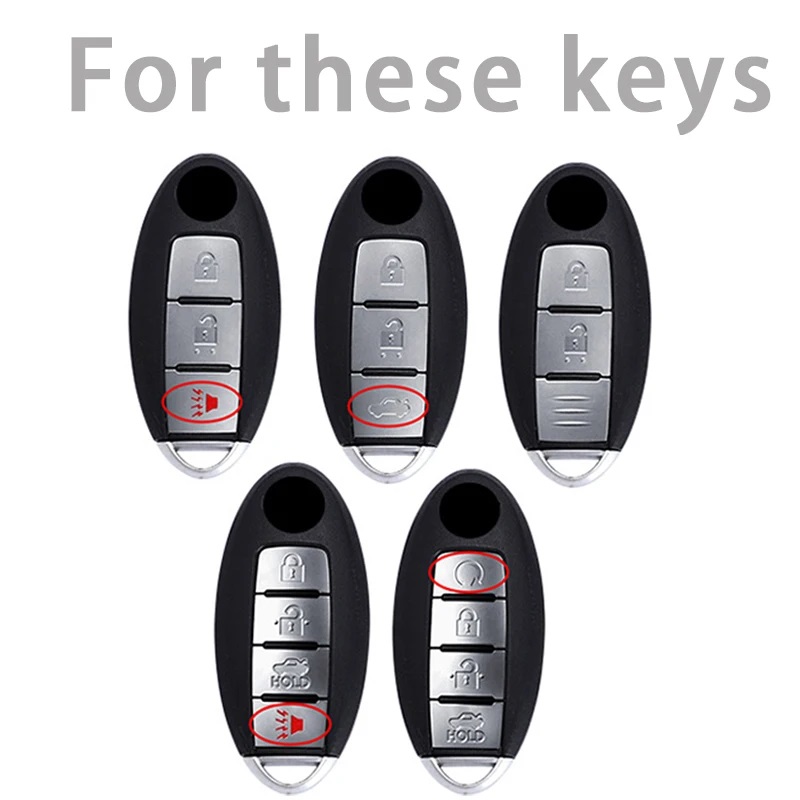 TPU Leder Auto Schlüssel Fall Abdeckung für Nissan Leaf Micra Qashqai J11 J10 X Trail T32 Versa Note Patrol Schlüssel Fob Abdeckung Zubehör – Detail 1