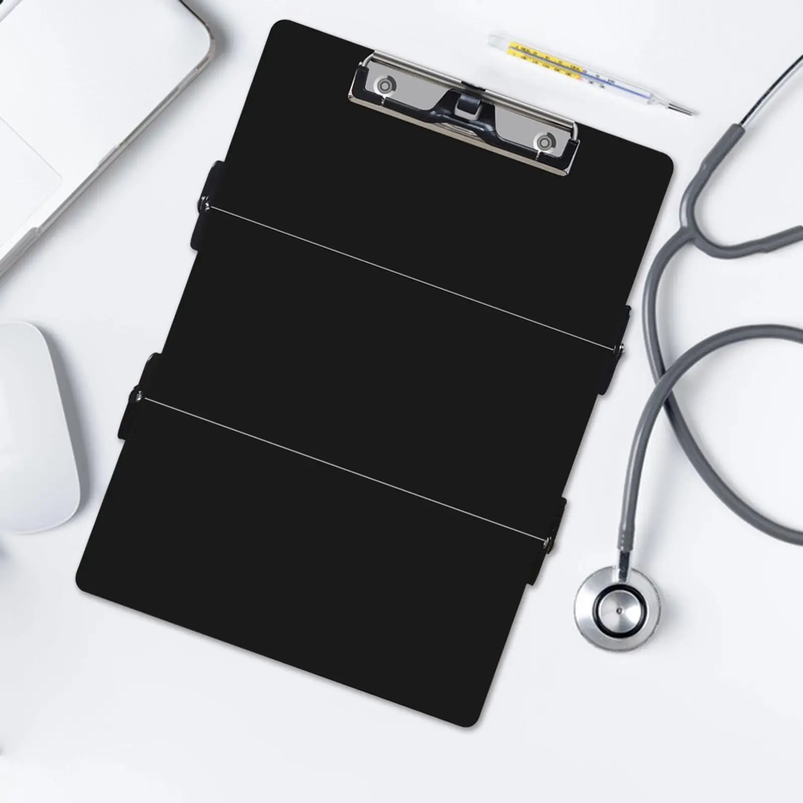 Nursing Clipboard Nurse Clipboard Foldable Professional Aluminum Alloy 3 Layer Compact Nurse Clip Boards Notepad File Folder