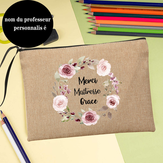 Travel Toiletries Organizer Gifts for Nounou Merci Super Nounou Print  Cosmetic Bag Women Neceser Makeup Bags Canvas Zipper Pouch _ - AliExpress  Mobile