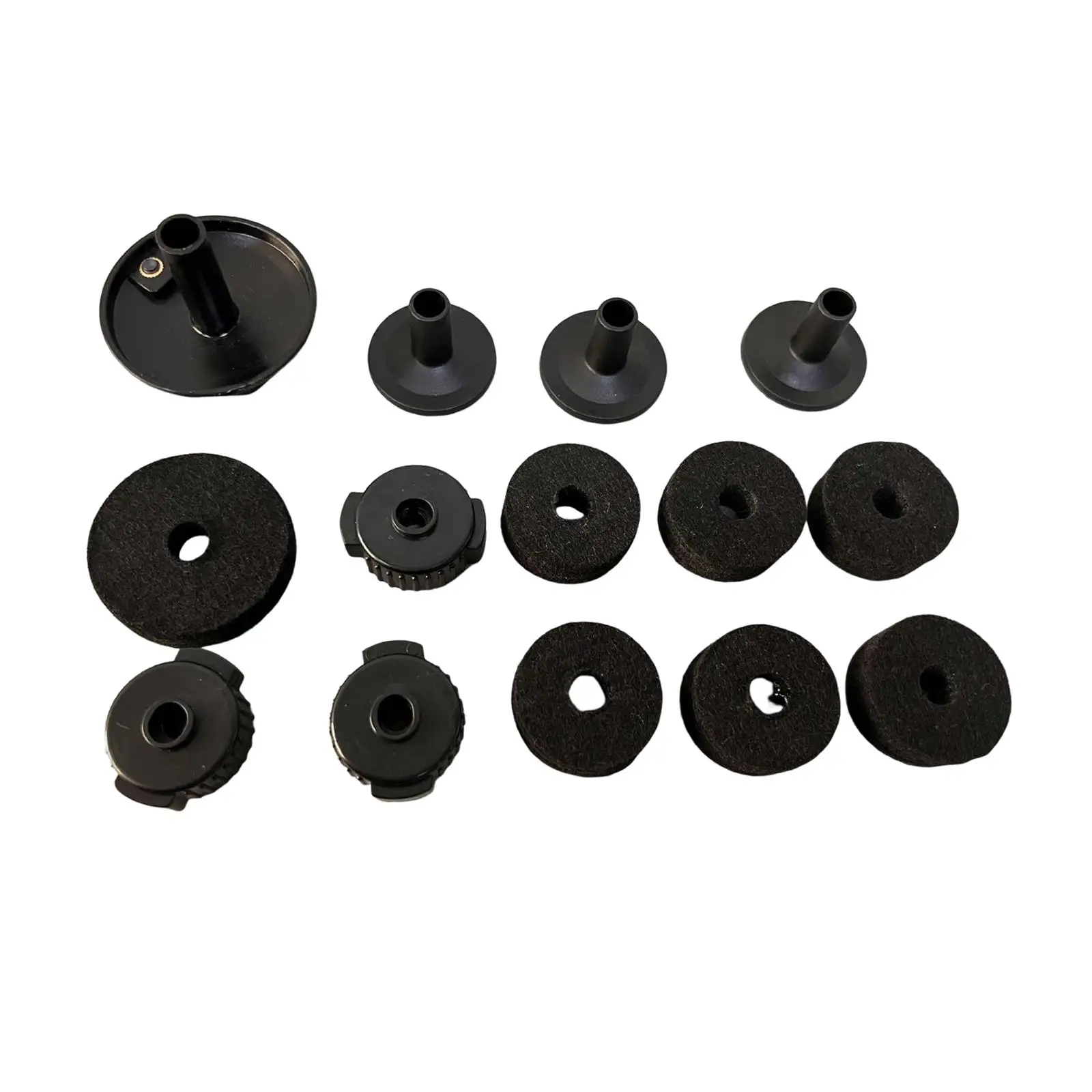 14 Pieces Drums Felt Set ,Drum Cymbal Sleeves Musical Instrument Accessories,