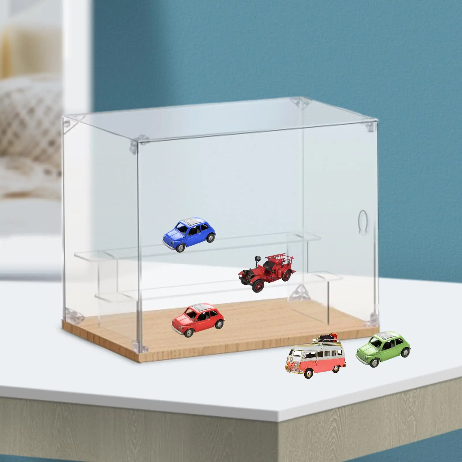 Transparent Acrylic Display Case for Collectibles Ladder Rack for Retail