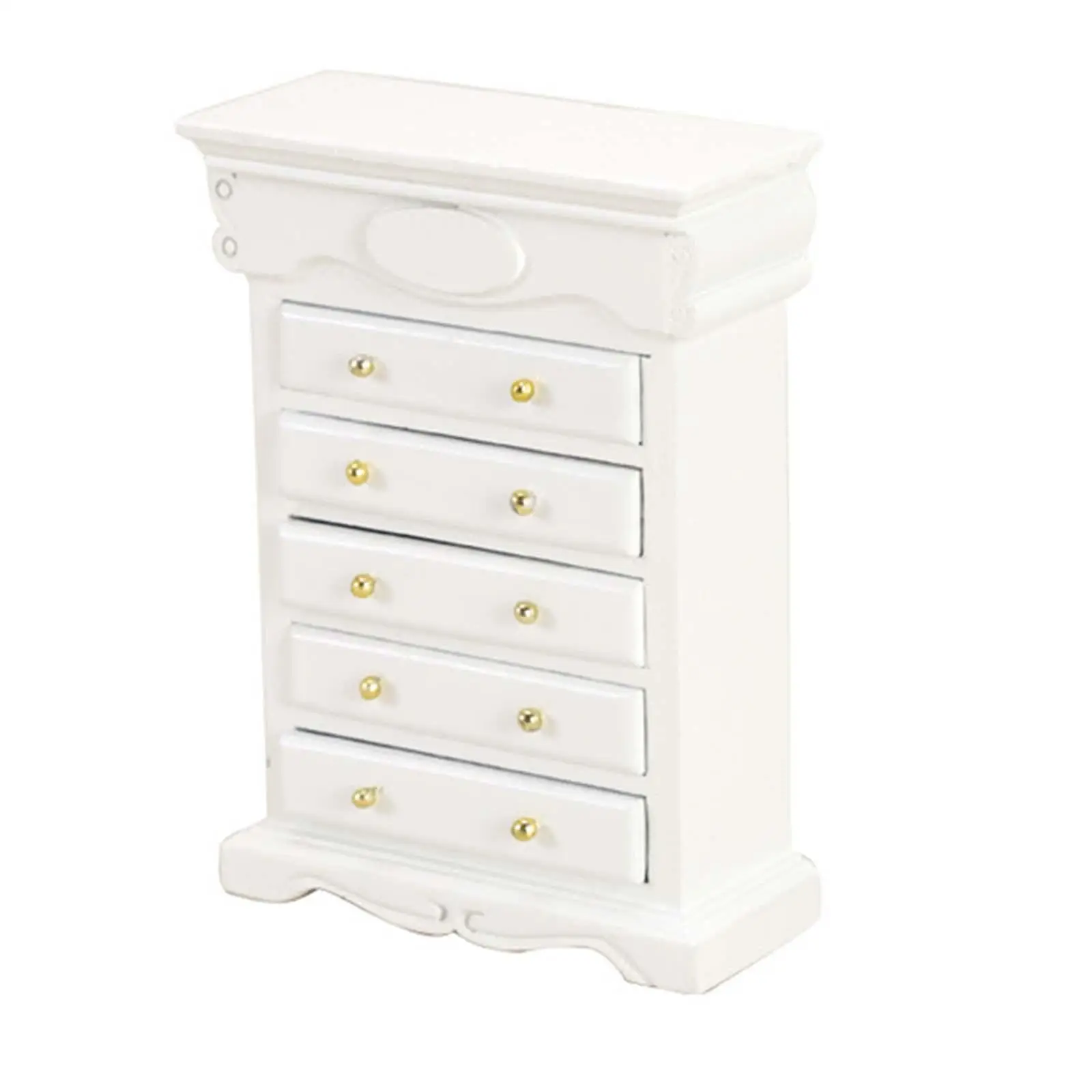 Mini Drawer Cabinet Artificial Cabinet Model Simulation Photo Props 1/12 Miniature Cabinet for Bedroom Living Room Decor