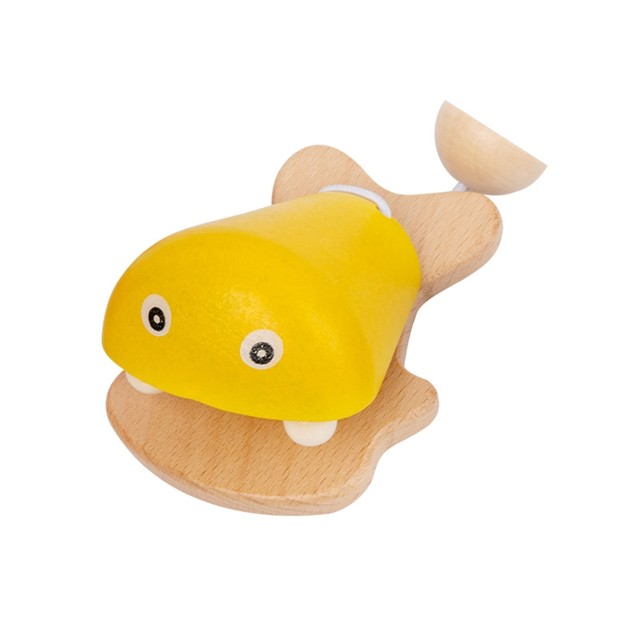 Fish Shape Musical Castanet Toy Wooden Percussion Instrument Easy