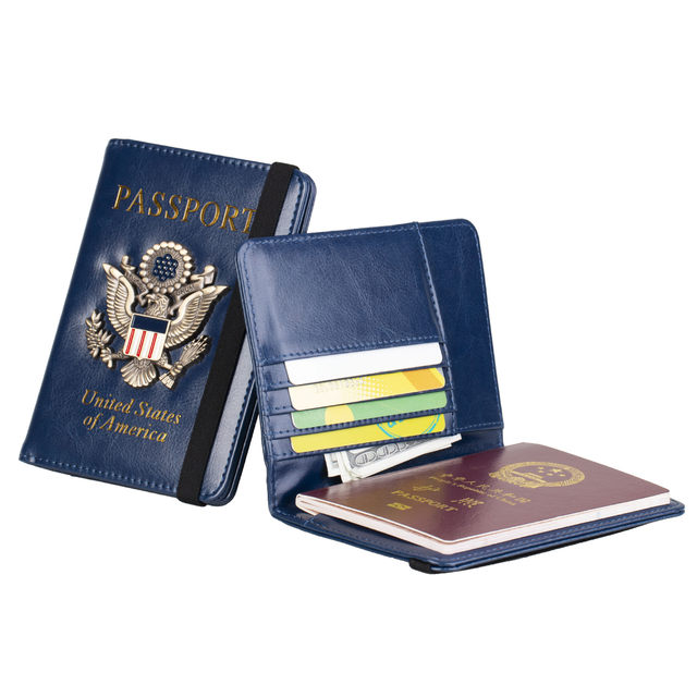 Portafoglio Passaporto In Pelle Per 2 Passaporti – Doppio, Sottile, Con Blocco RFID, Ideale Per Viaggi