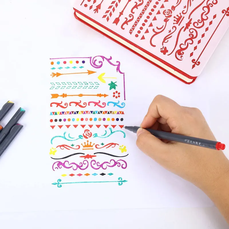 12-Farben-Set Art Marker 0,38 mm Micron Liner Fineliner Stifte für Metallic Marker Draw Pen Farbe Skizze Briefpapier – Detail 4