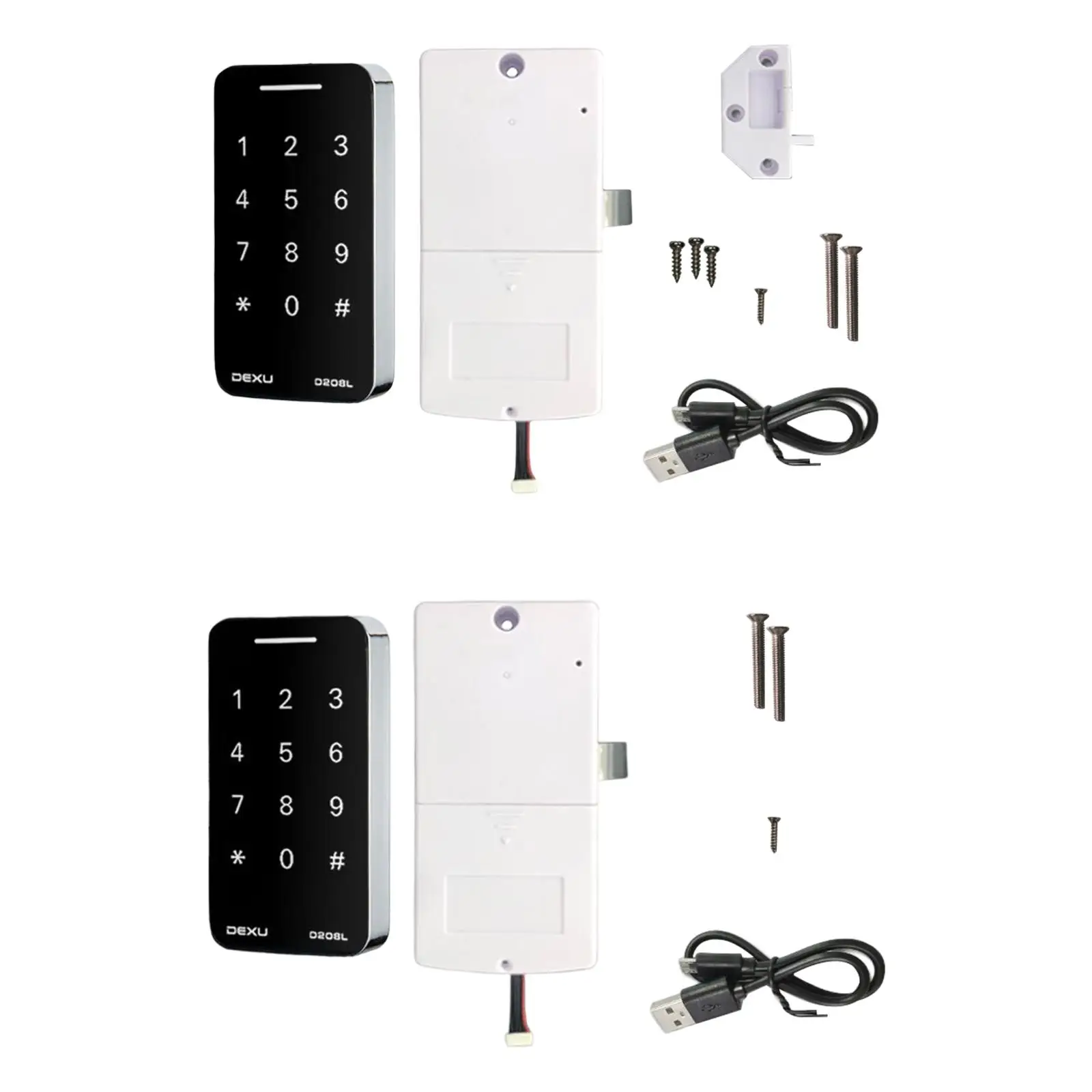 Smart Digital Password Lock Entry Touch Keypad Lock Wardrobe Coded Locker Electronic Cabinet Lock Kit for School Door Furniture
