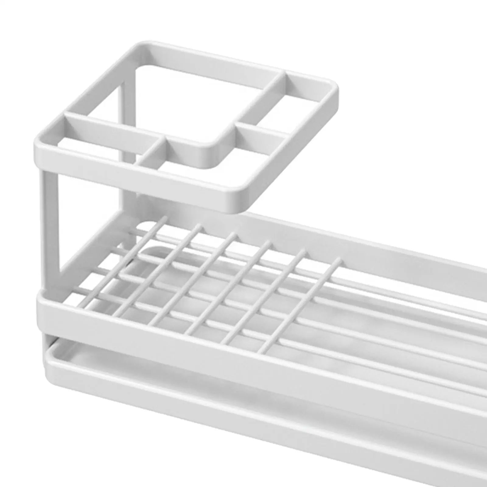 Countertop Toothpaste Dispenser ,Toothpaste Caddy with Drain Tray, Bathroom Tray Caddy ,Toothbrush Holder for Household